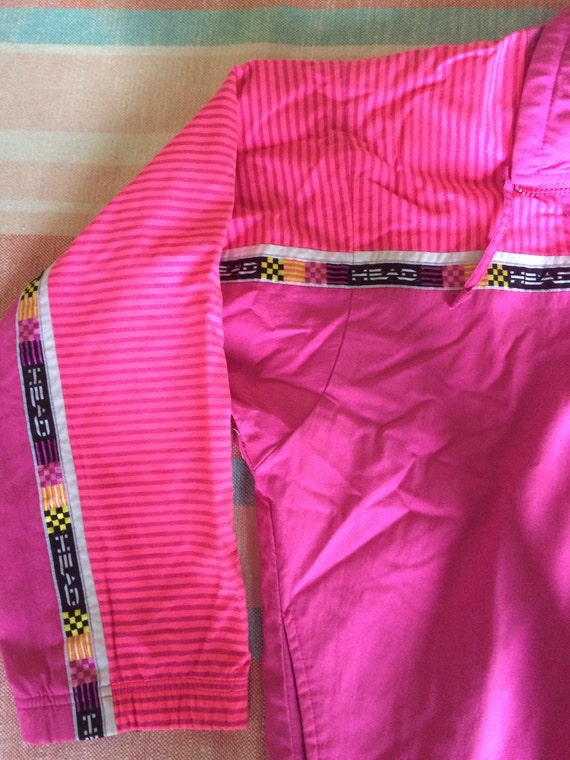 Vintage 80's Head Sportswear Pink Zip Up Long Sle… - image 2