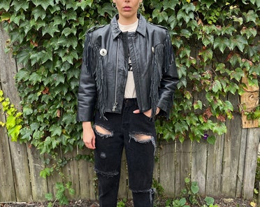 ジャケット・アウター 90s vintage short leather jacket black il_372x296.5377446884_h683.jpg