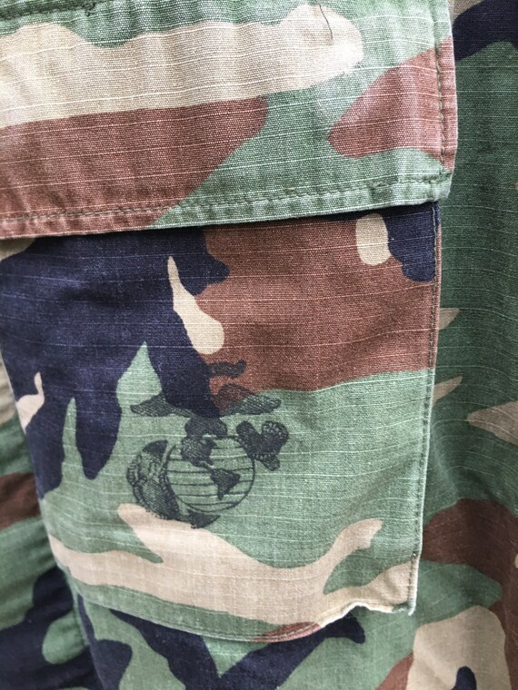 Vintage 90's Marines US Military Camouflage Butto… - image 7