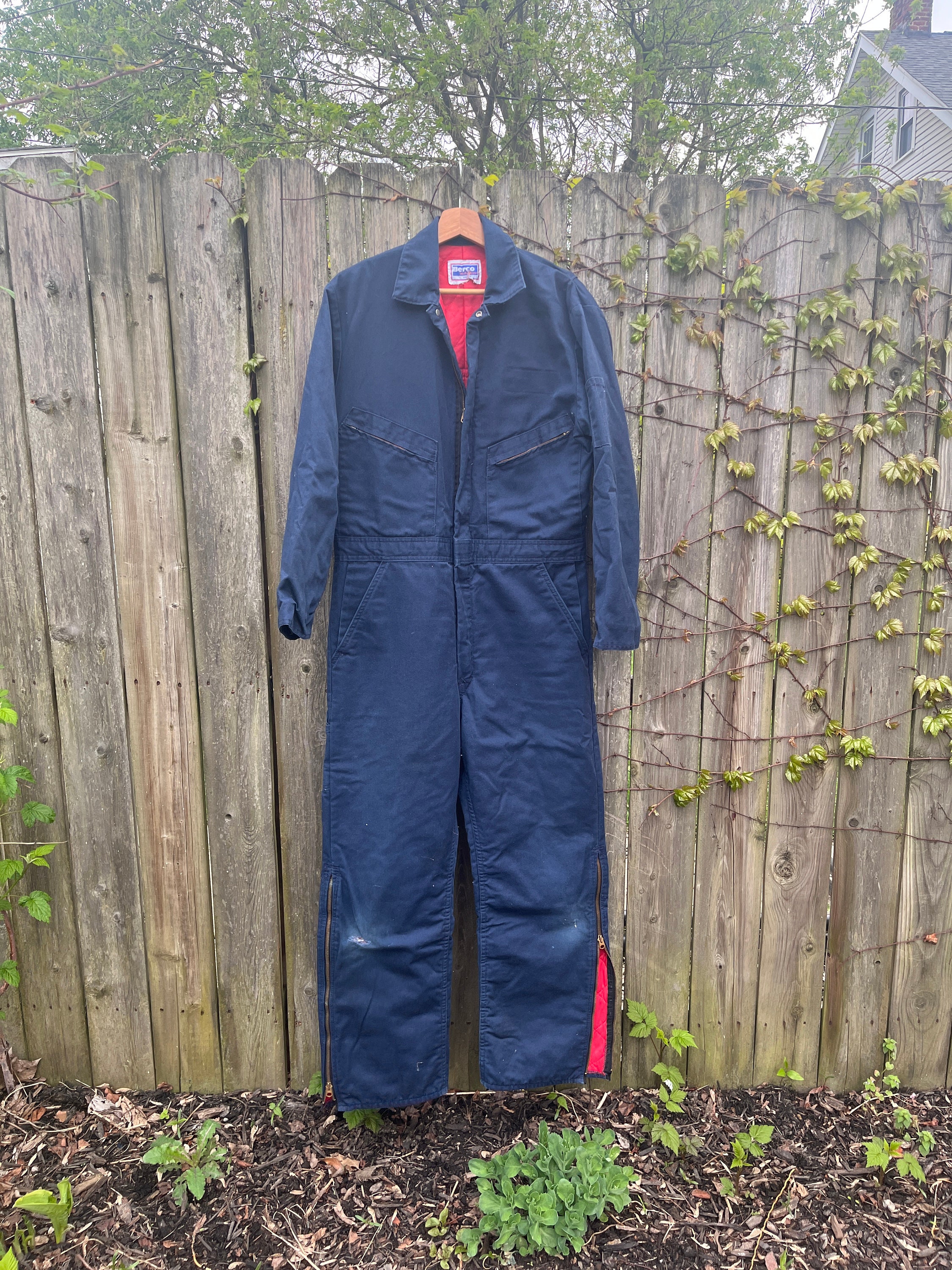 Vintage 80's Berco Work Apparel Made in USA Dark Blue Insulated