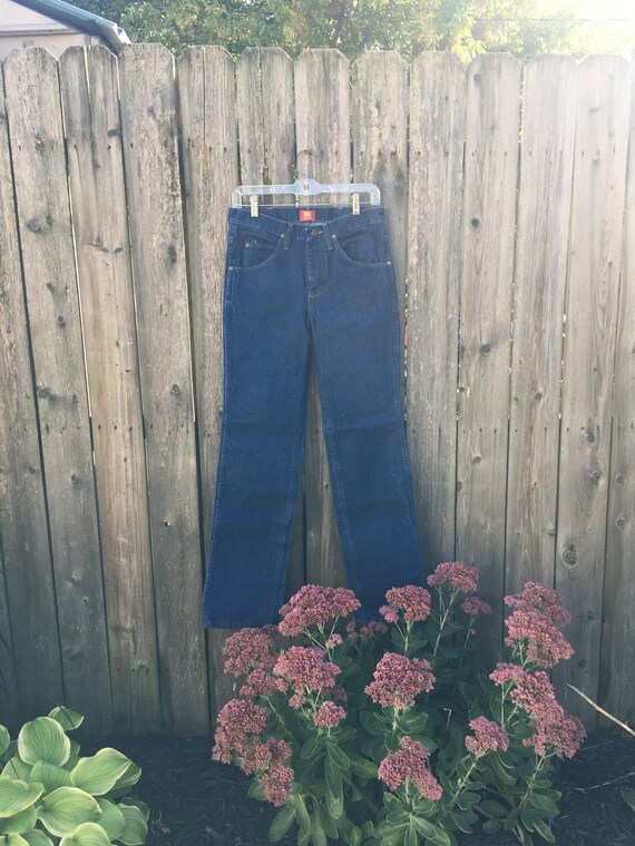 Vintage 90's Wrangler MWZ 36 Slim Dark Wash Cowbo… - image 1