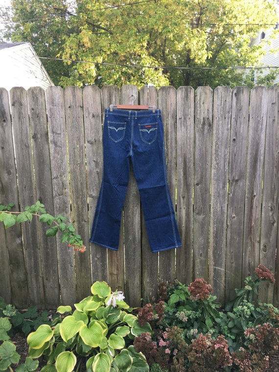 Vintage 80's Andre Dumas Dark Wash Flare Leg Denim