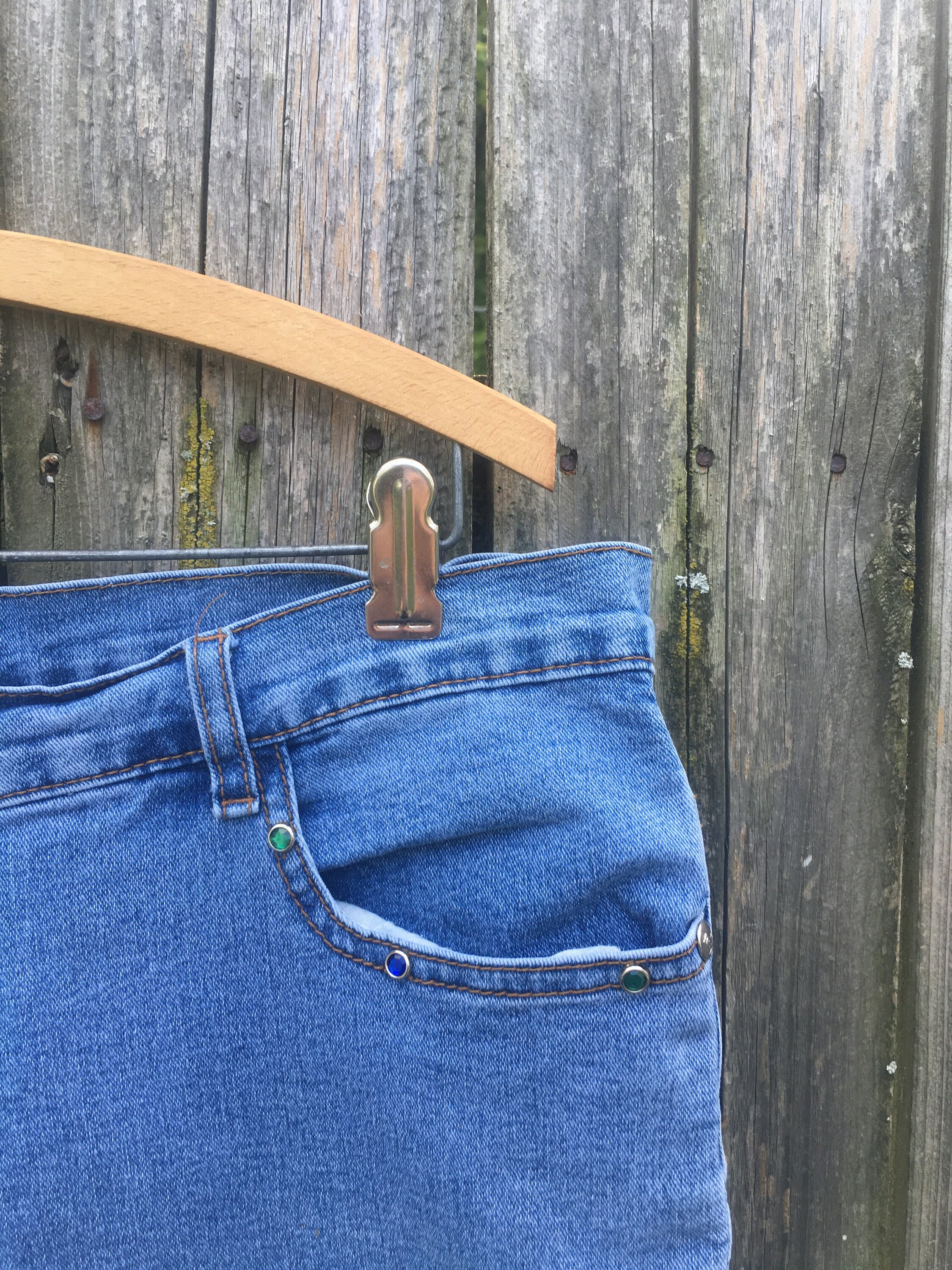 Vintage 2000's TMZ Jeans Low Rise Bedazzled Light Wash Bell
