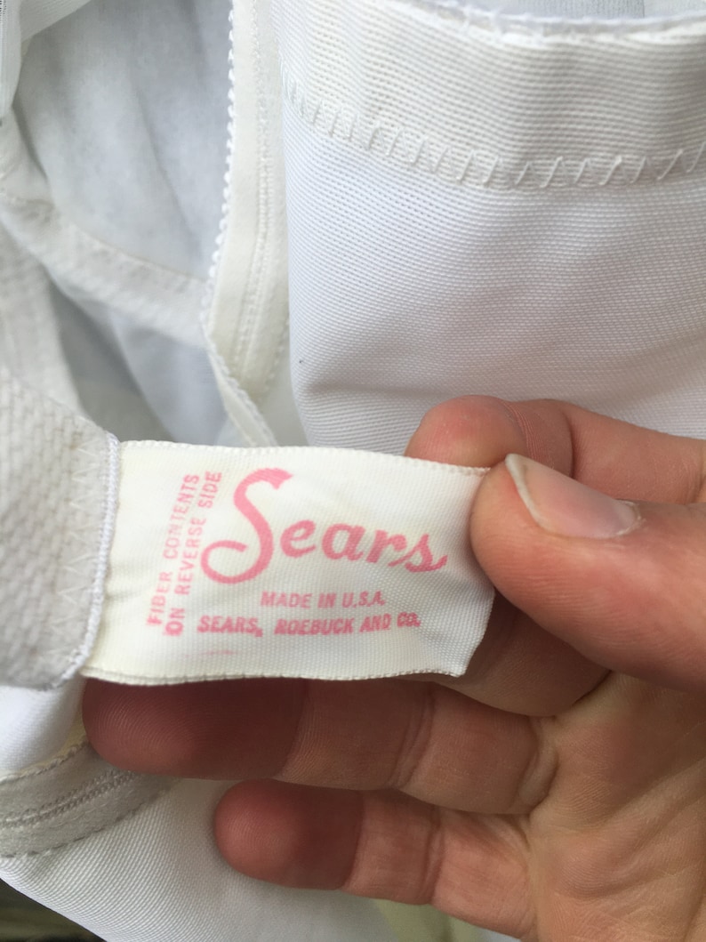 Vintage 50's Sears White Bullet Bra Cup See Thru Lingerie - Etsy