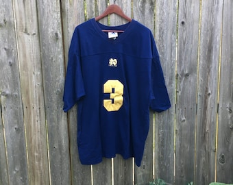 Vintage 90's Adidas Notre Dame Fighting Irish Short Sleeve Number