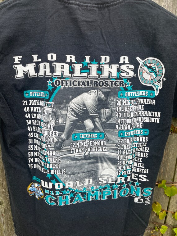 Vintage 2003 Florida Marlins World Series Champions Front and Back