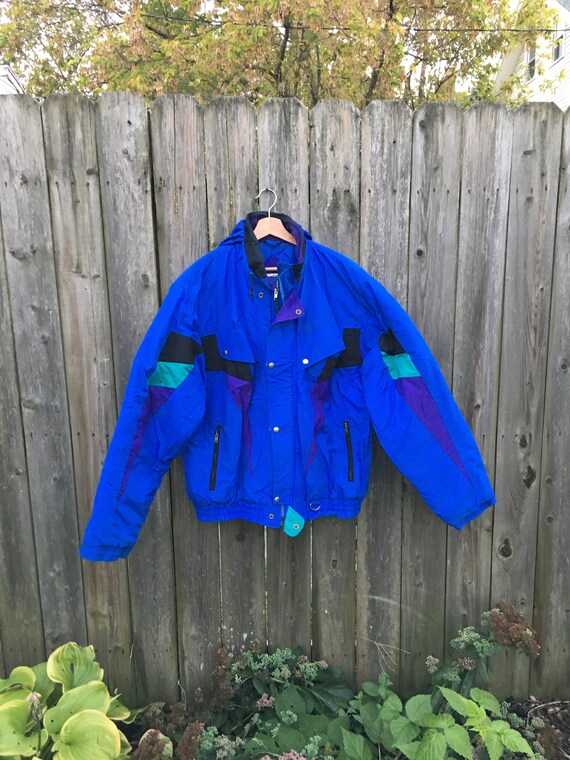 Vintage 90's Mcgregor We Cover the Globe Blue and Black Thick