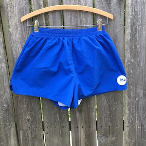 Vintage 80&#39;s/90&#39;s Jet Ski by Kawasaki Blue Lined Made in the USA Short Swim Trunks Size XS