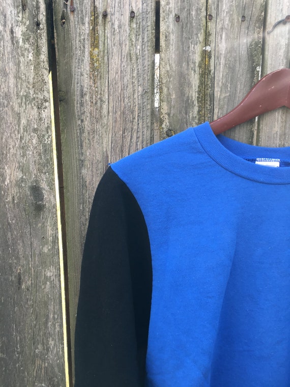 Vintage 90's Unbranded Blue and Black Two Toned C… - image 3