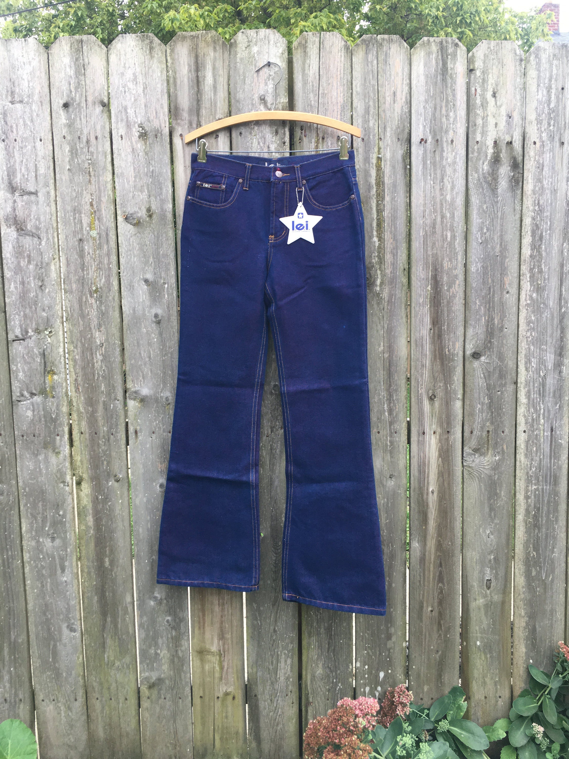 Jean Femme Vintage L.E.I. Années 90 - Taille Haute Violet Denim - Taille 11 (29x28) - Occasion Excellent état