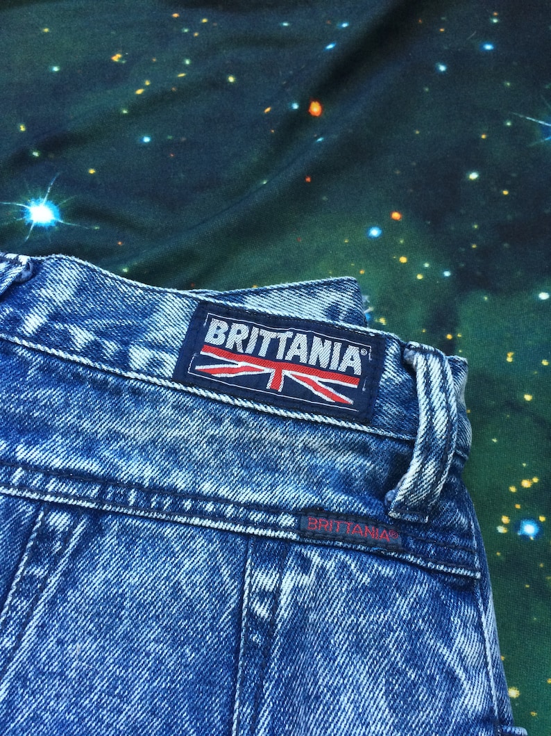 Vintage Brittania Acid Wash High Waist Denim Jeans