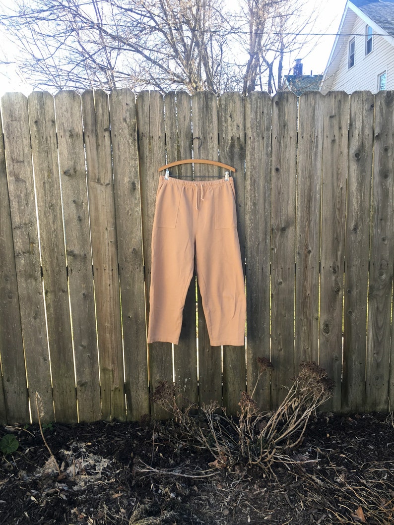Vintage 80/'s Carolina Clothing Company Light Rust Colored Elastic Tie Waist Pants Size Medium
