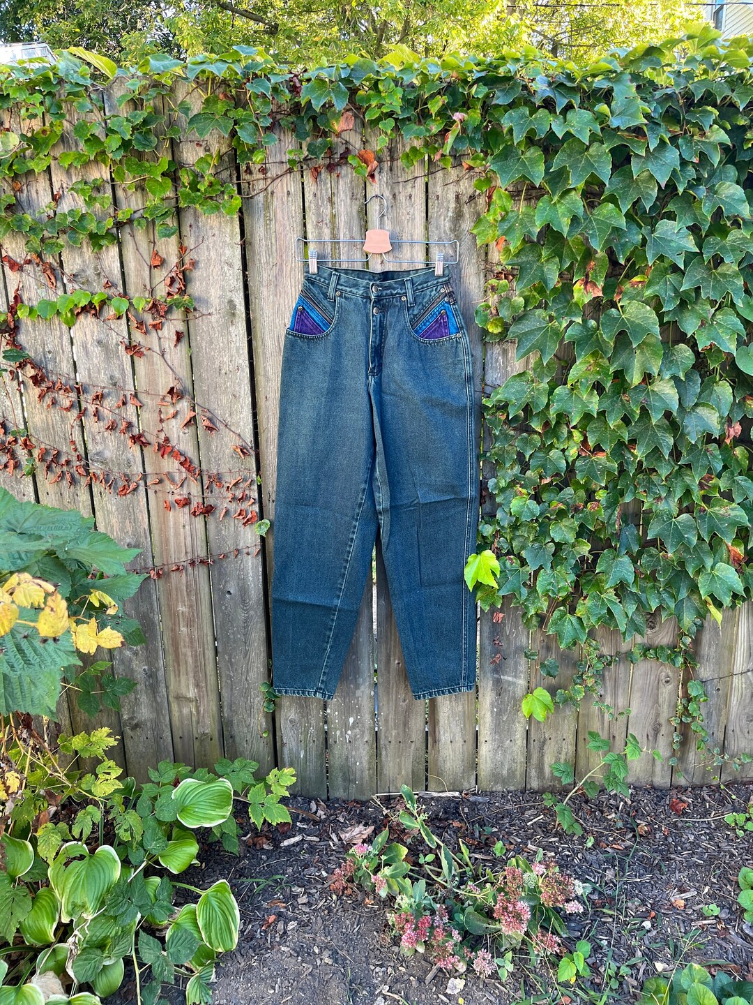 Vintage 90's Zena Color Block High Waist Baggy Jeans Size 0 - Etsy