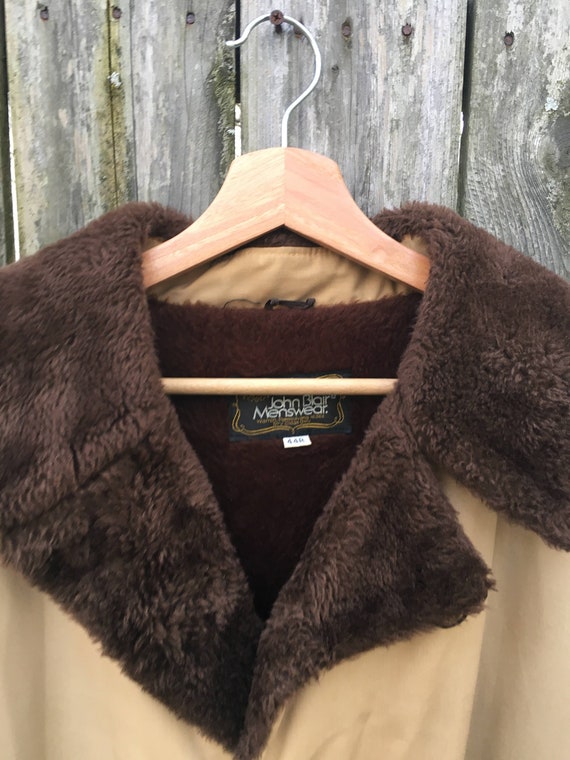 Vintage 70's John Blair Menswear Faux Fur Lined L… - image 3