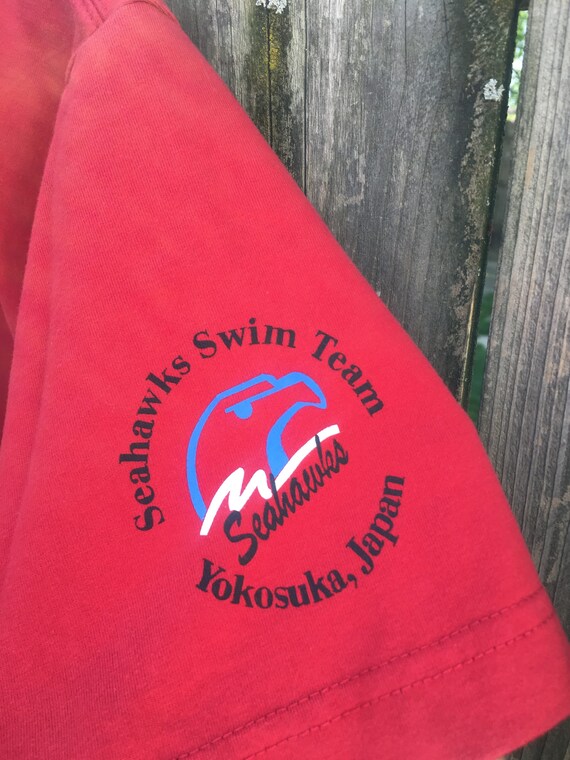 ウェア 90's Jantzen Pro-tour Swim Team T-shirt Vintage 90's in This Wide World of Swimming I'm Just 2 Fast 4 U
