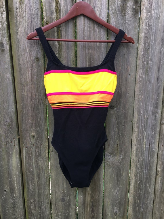 Orange and black swimsuit deals