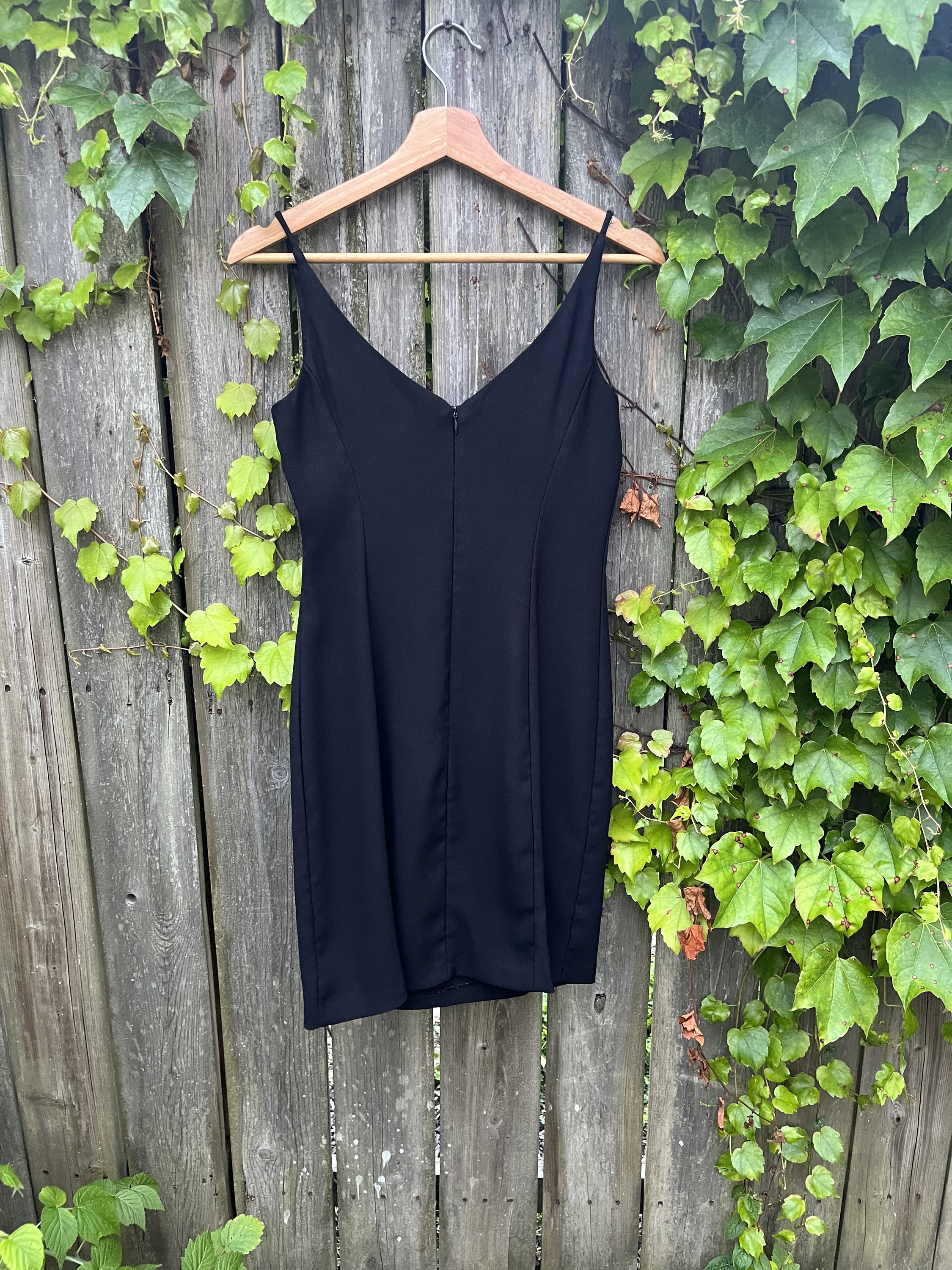 Vintage 80's/90's Maurices Black Polyester/Spandex Made in USA Sleeveless Dress Size Small