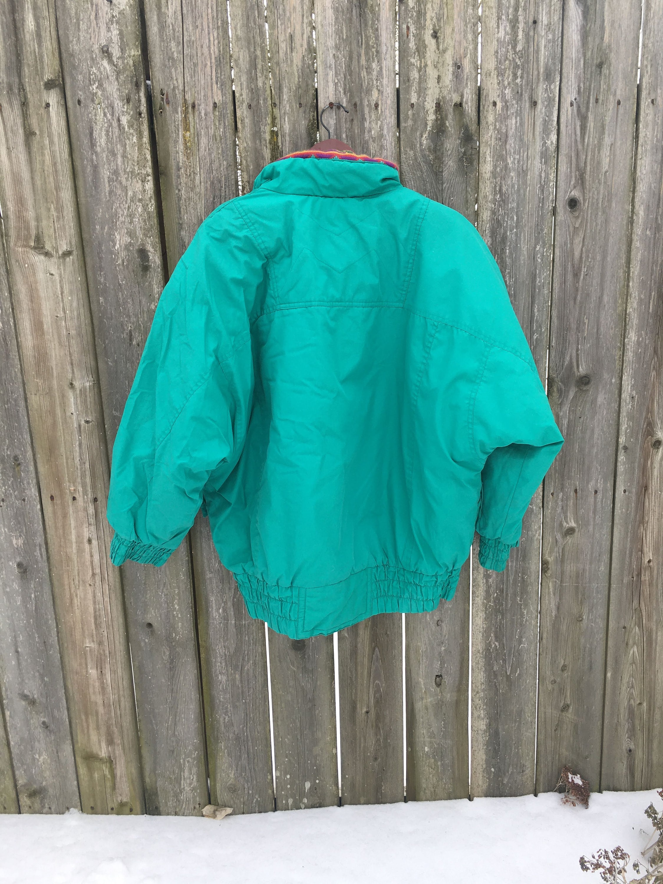 Vintage 80's PA Originals Green Long Sleeve Zip up Insulated