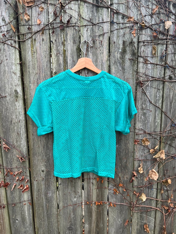 Vintage 80's Unbranded Aqua Colored Made in USA C… - image 10