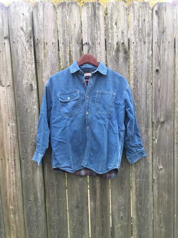 Blue Jeans Medium Wash Flannel Lined 