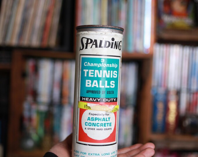 Vintage Spalding Tennis Ball Container metal Etsy