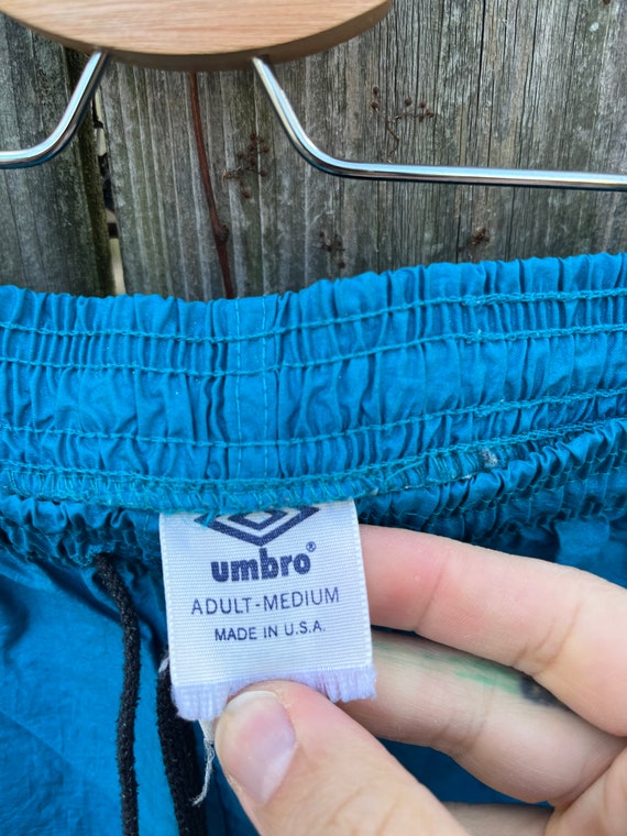 Vintage 90's Umbro Made in USA 100% Nylon Blue So… - image 5