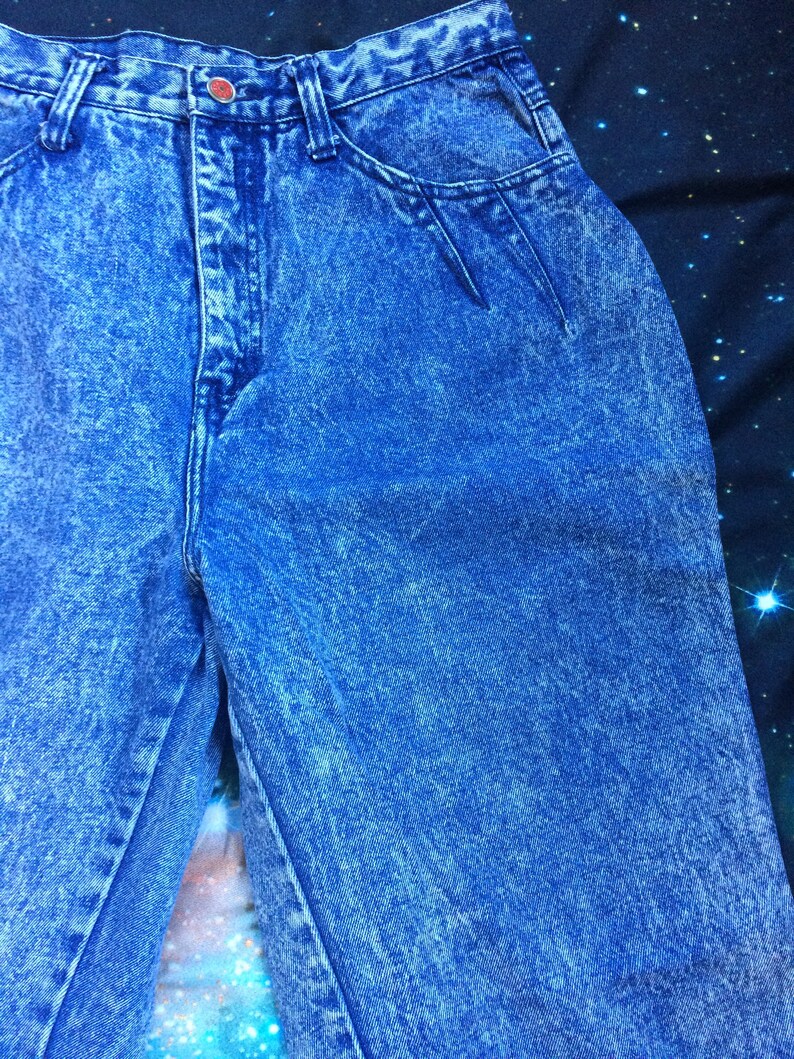 Vintage Brittania Acid Wash High Waist Denim Jeans