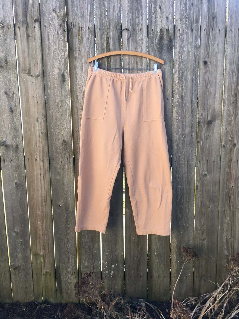 Vintage 80/'s Carolina Clothing Company Light Rust Colored Elastic Tie Waist Pants Size Medium