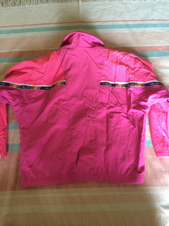 Vintage 80's Head Sportswear Pink Zip Up Long Sle… - image 4