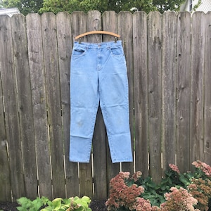Vintage 90&#39;s Bill Blass Jeans Easy Fit Light Wash High Waist Denim Jeans Size 14