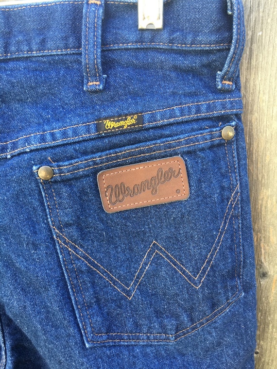 Vintage 90's Wrangler MWZ 36 Slim Dark Wash Cowbo… - image 7