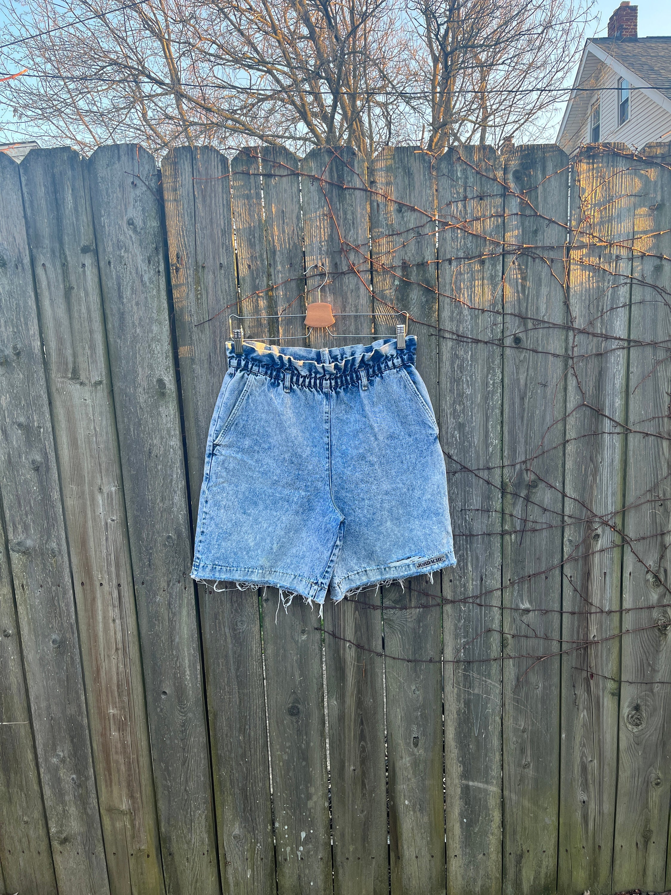 Restyled High Waist Jeans, Tie Dye Jean Butt Zip, Bleached Pattern,  Wearable Art, Unique Denim, Back Closure, Street Style, Size 34, XS-S 