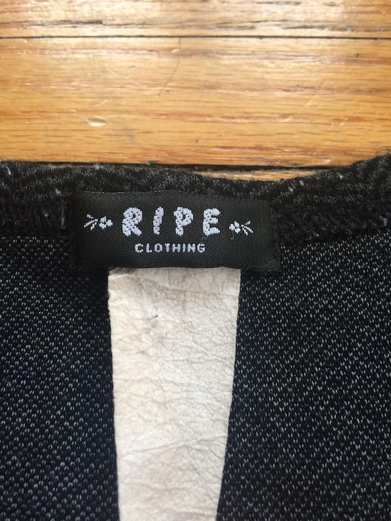 Vintage 80's Ripe Clothing Black and Gray Sleevel… - image 7
