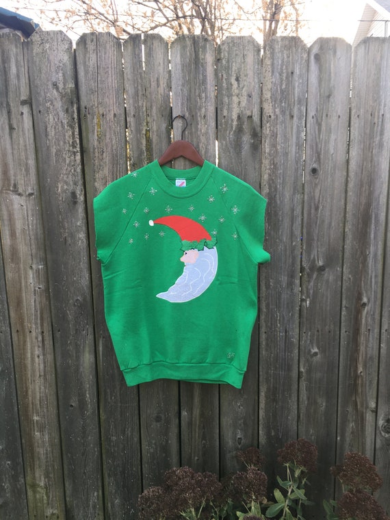 Vintage 90's Jerzees Handmade Santa Clause Cresce… - image 2