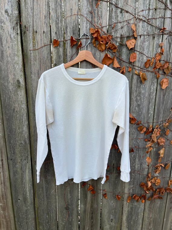 USA製 80s 90sサーマルBlack Sheep 白　カットソー　XL Vintage 80's/90's Unbranded White Long Sleeve Thermal Shirt Size