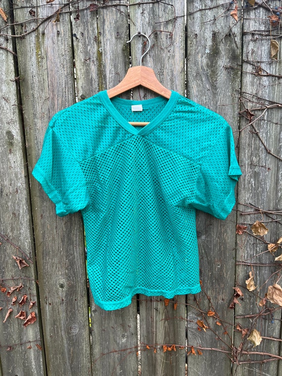 Vintage 80's Unbranded Aqua Colored Made in USA C… - image 7
