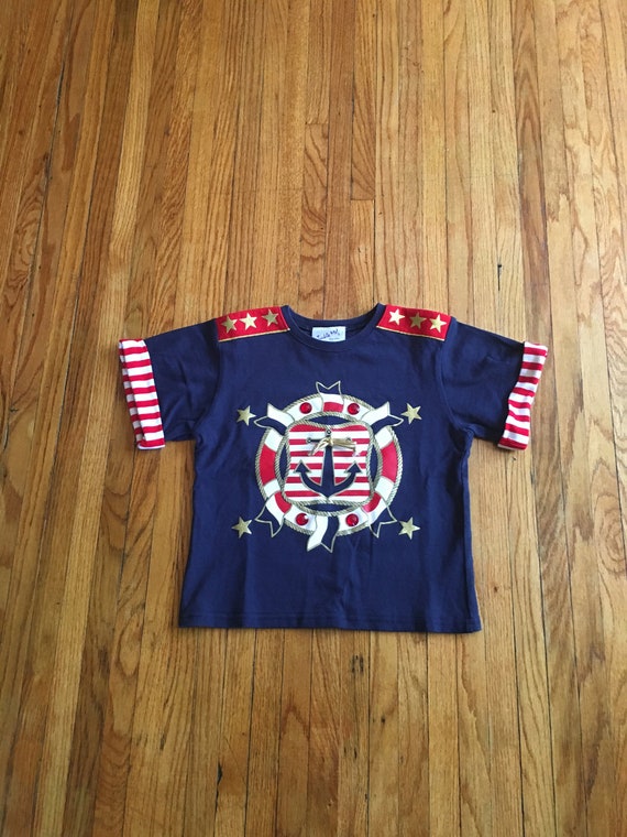 T-shirt Vintage 80's Beginning Experience – Toledo Ohio – Ancre Bateau – Taille L (fits M)