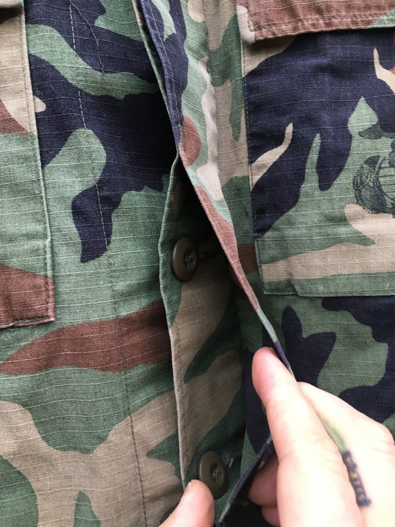 Vintage 90's Marines US Military Camouflage Butto… - image 5