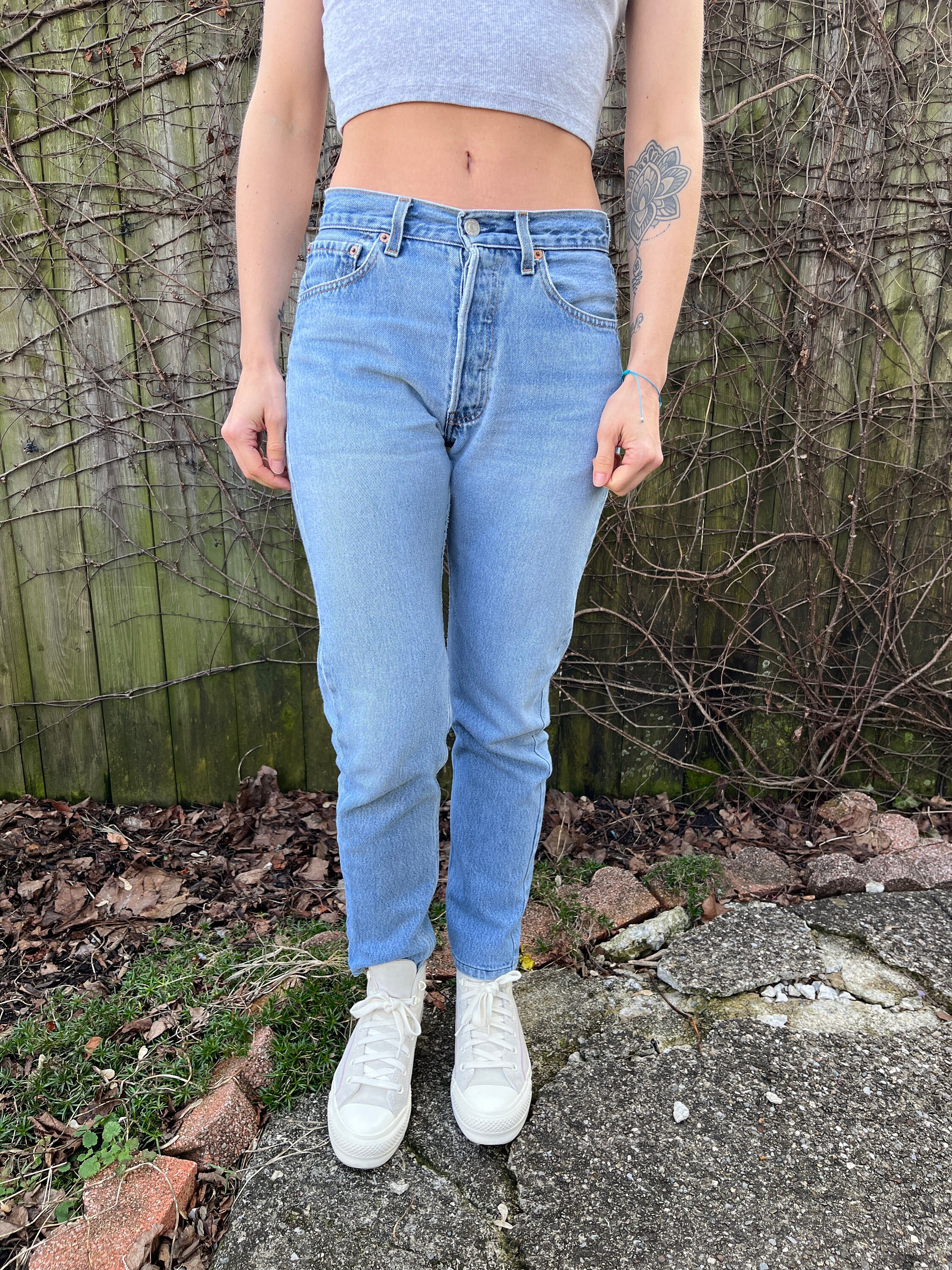 Vintage 90's Levi Strauss 501 XX Light Wash High Waist Button Fly