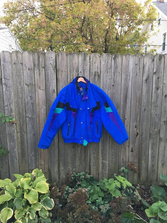 Vintage 90's Mcgregor We Cover the Globe Blue and Black Thick