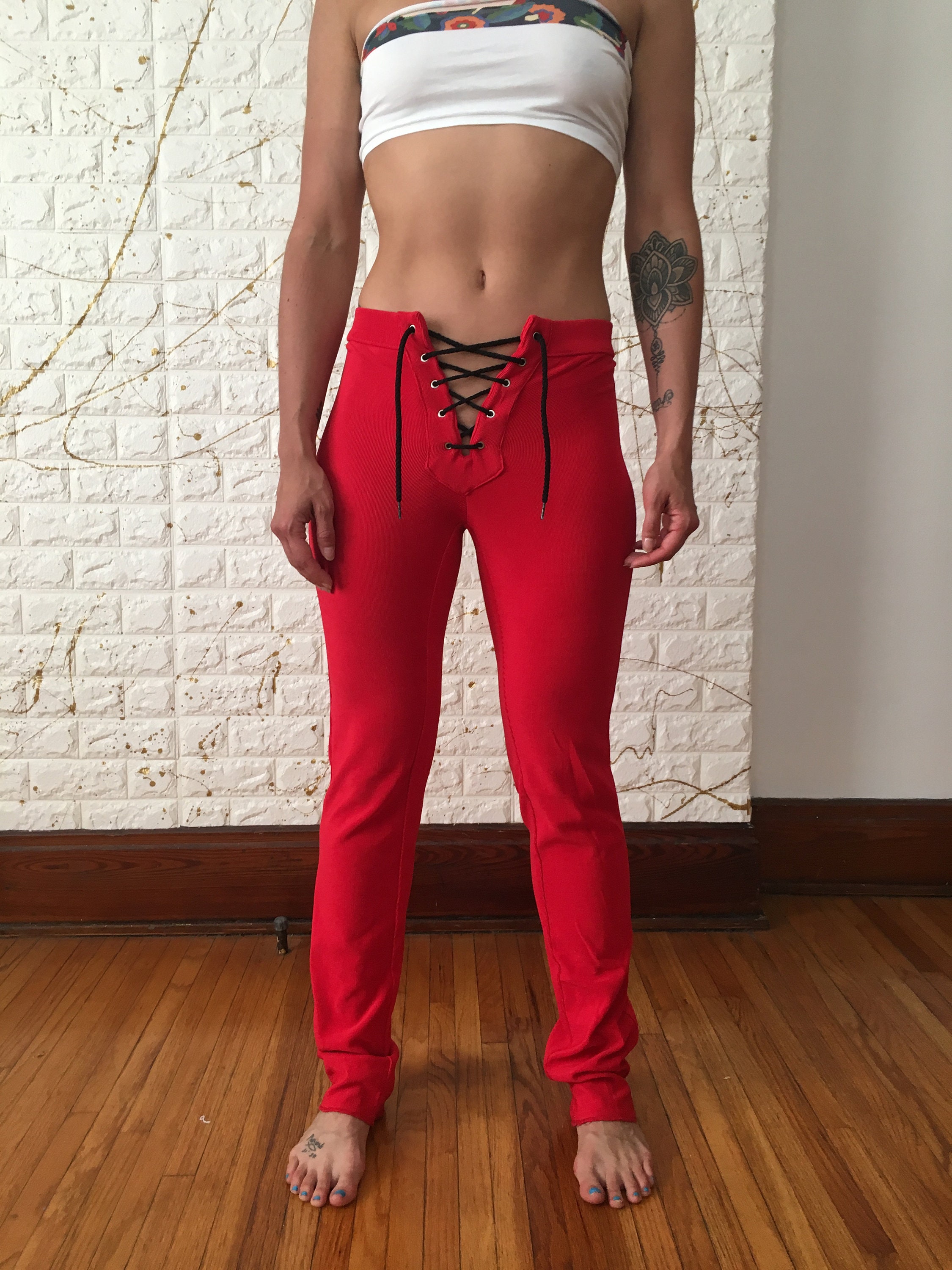 Shop LaceUp Flare Pants for Women from latest collection at Forever 21   435696