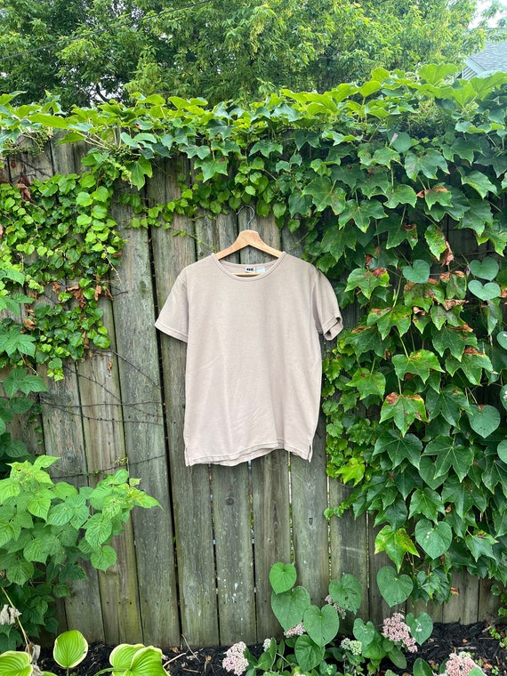 Vintage 90's Basic Editions Beige Polyester Cotto… - image 1