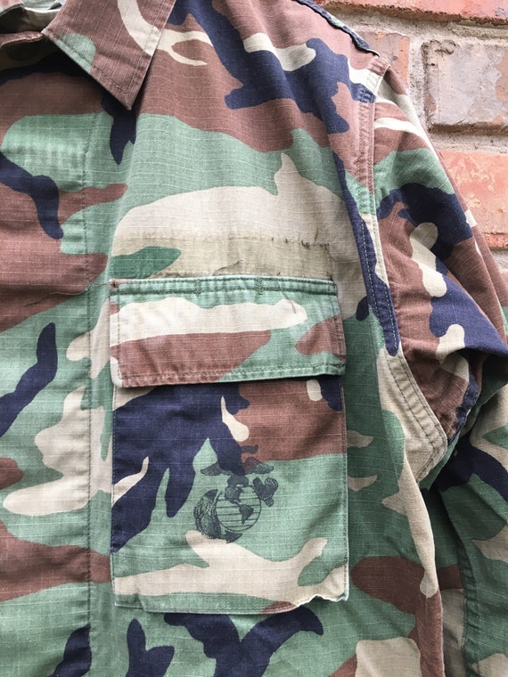 Vintage 90's Marines US Military Camouflage Butto… - image 4