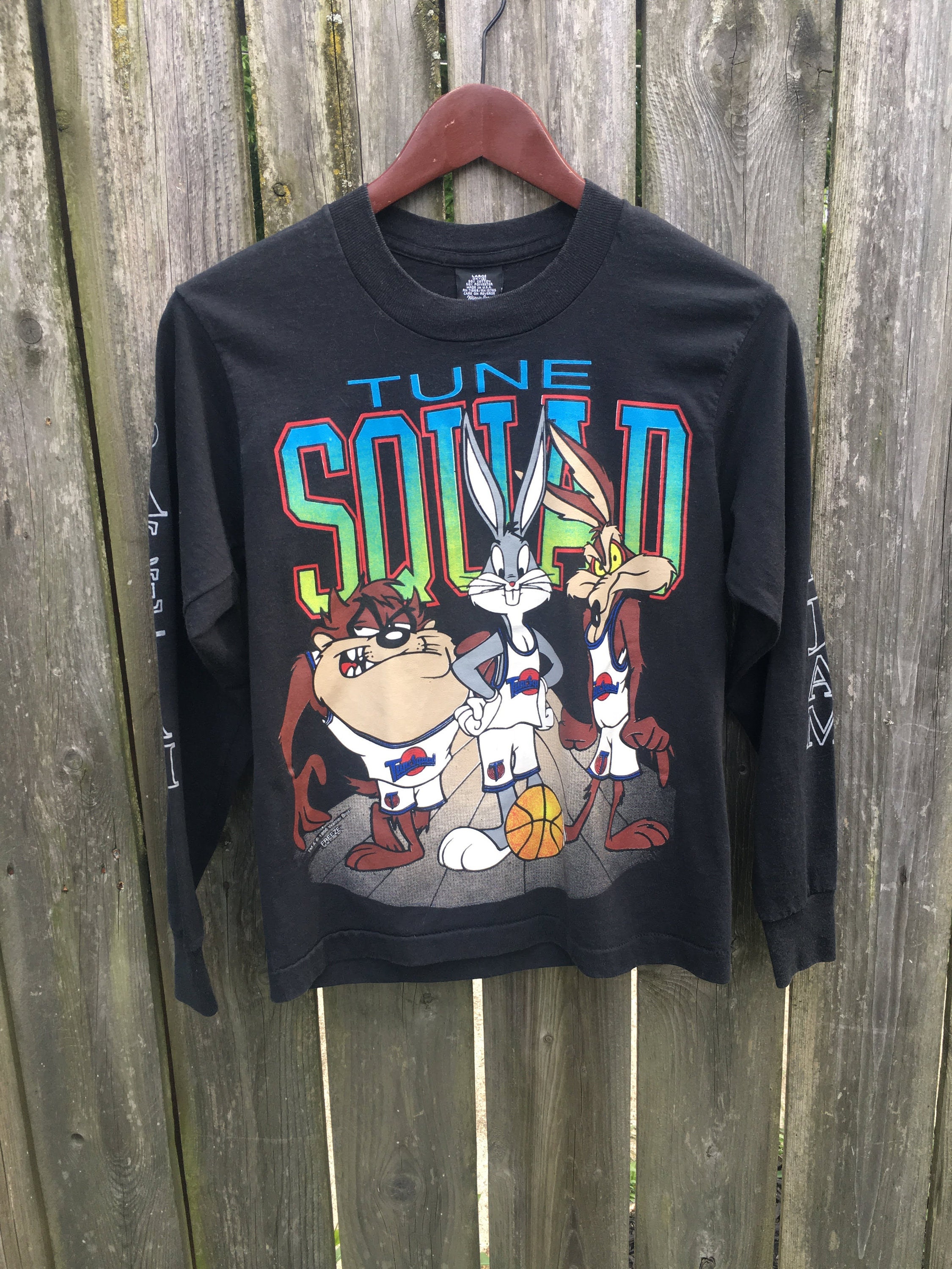Vintage 1996 Space Jam Tune Squad Taz Bugs and Wile E Coyote Long Sleeve  Warner Brothers Basketball Shirt Size XS/S - Etsy