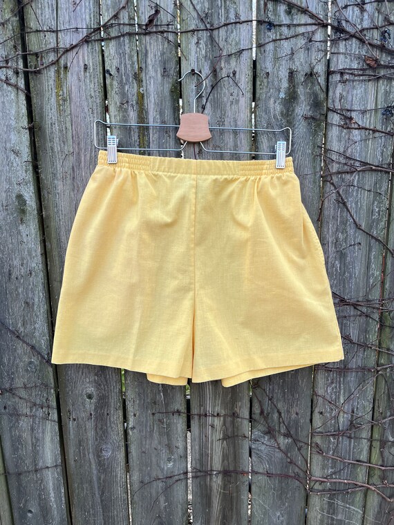 Vintage 80's Catalina Made in USA Yellow Elastic … - image 2