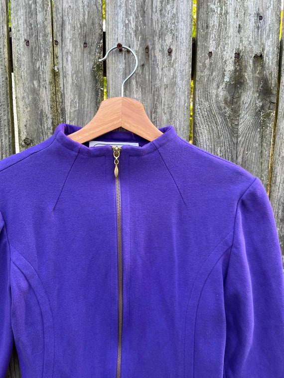 Vintage 80's Adrienne Vittadini Purple/Blue Long … - image 4