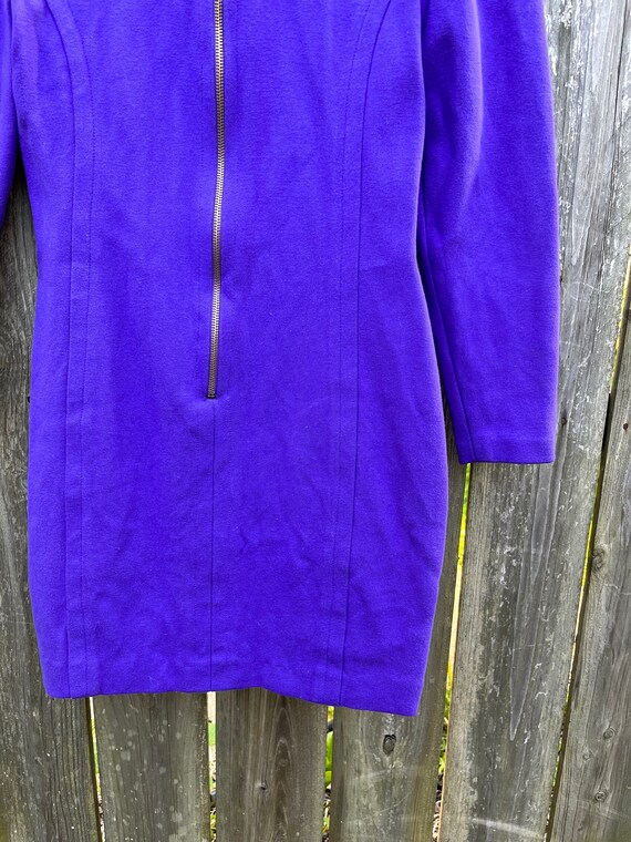 Vintage 80's Adrienne Vittadini Purple/Blue Long … - image 5