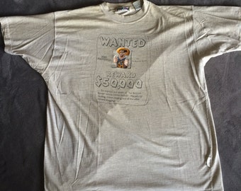 Vintage 90's Fred Flintstone Wanted Reward 5000 Short Sleeve T-Shirt