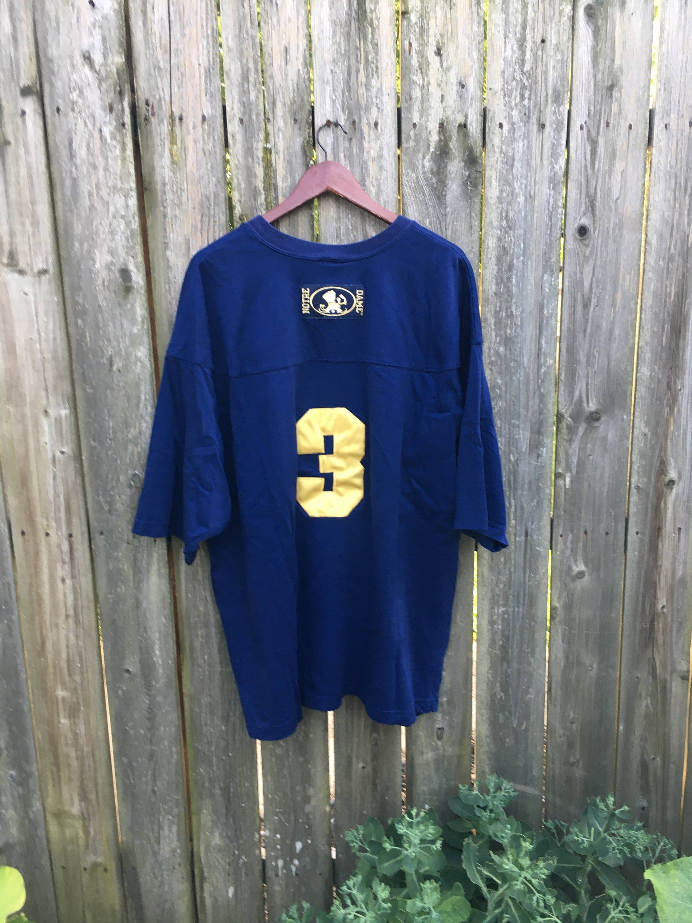 Vintage 90's Adidas Notre Dame Fighting Irish Short Sleeve Number