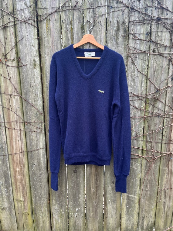 Vintage 70's/80's The Fox Sweater JCPenney Navy B… - image 2